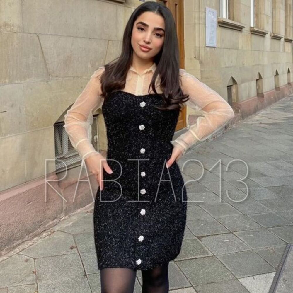ZARA JEWEL BUTTON DRESS‎
